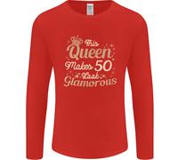 T-Shirt A Manica Lunga Per Il 50° Compleanno Della Regina Di Cinquanta Anni