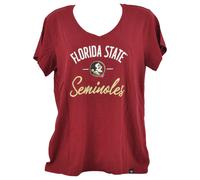 T-Shirt A Maniche Corte Burgundy Per Donne Florida State Seminoles