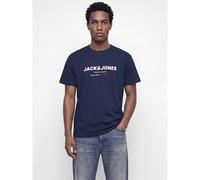 T-shirt a maniche corte, collo rotondo, JABBO Blu S Tinta unita