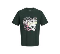 T-shirt a maniche corte, collo rotondo, TRACK Verde L Tinta unita