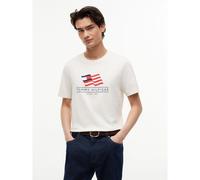 T-shirt a maniche corte con bandiera AMERICANA Beige L Tinta unita