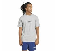 Adidas T-shirt Essentials Linear Uomo – jersey semplice, manica corta grigia/nera – S