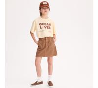 T-shirt a maniche corte con scollo rotondo e messaggio stampato sul davanti Giallo 6 anni - 114 cm Message