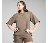 T-shirt a maniche corte ESSENTIAL WARDROBE Marrone M Tinta unita