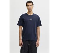 T-shirt a maniche corte, logo al centro Blu L Message
