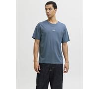 T-shirt a maniche corte, logo al centro Blu S Message