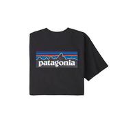 T shirt a maniche corte patagonia p 6 logo responsibili tee nero uomo