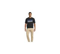 T shirt a maniche corte patagonia p 6 logo responsibili tee nero uomo