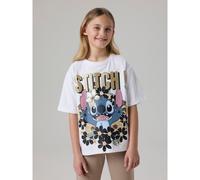 T-shirt a maniche corte, STITCH Bianco 11/12 anni - 144/150 cm Tinta unita