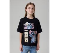 T-shirt a maniche corte, STITCH Nero 11/12 anni - 144/150 cm Tinta unita