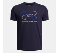 Under Armour Bambino Global Line Foundation Short Sleeve, Maglietta Manica Corta Super Morbida con Stampa Grafica, T-Shirt Sportiva per Allenamento e Abbigliamento Casual,Midnight Navy/Steel,YLG