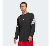 adidas Performance - T-shirt a maniche lunghe nera con logo adidas crazy lite-Nero 2XL