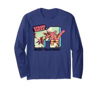 T-Shirt a Maniche Lunghe con Logo MTV Classic Spring Break Maglia a Manica