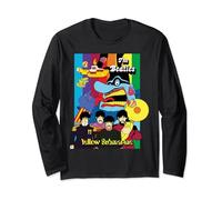 T-shirt a maniche lunghe con poster del collage dei Beatles Maglia a Manica
