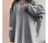 T-shirt a maniche lunghe con scollo rotondo e stampa di slogan, adatta per la primavera "IL CHE È UNA METAFORA PER CIÒ CHE VUOI NELLA VITA", abbigliamento autunnale L,M,S,XLLettere,sloganTessuto