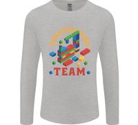 T-Shirt A Maniche Lunghe Divertente Con Blocchi Di Costruzione