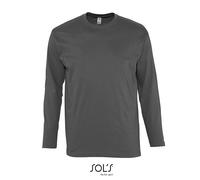 T-Shirt A Maniche Lunghe In Cotone Regular Con Nastro Collo S-5XL