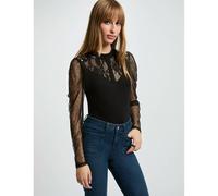 T-shirt a maniche lunghe Nero S Tinta unita