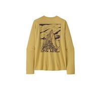 Patagonia - T-shirt traspirante da escursionismo a maniche lunghe - M's L/S Cap Cool Daily Shirt Cloud Crag Limestone Yellow Light X-Dye per Uomo in Poliestere Riciclato - Taglia L - Giallo