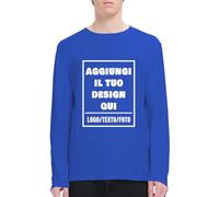 T Shirt A Maniche Lunghe Personalizzata Uomo & Donna Il Tuo con Foto Testo Nome Personalizzate Magliette A Maniche Lunghe Idea Divertente per Anniversario,Regalo XL