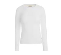 T-shirt a maniche lunghe slim con logo ricamato donna Guess Blanc M