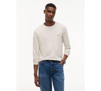 T-shirt a maniche lunghe slim fit stretch Beige L Tinta unita