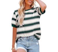 T-shirt a righe comoda da indossare alla moda righe tessuto elasticizzato medio