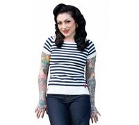 T-shirt a righe da donna ""The Blue Stripes"" (bianco/blu) / maglione a righe (