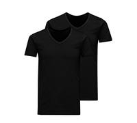T-shirt a V Jack & Jones Basic (x2) Noir S