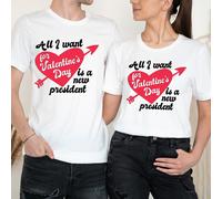 T-shirt abbinate All I Want for Happy Valentine's Day Love Goals coppia #VD