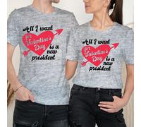 T-shirt abbinate All I Want for Happy Valentine's Day Love Goals coppia #VD