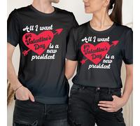 T-shirt abbinate All I Want for Happy Valentine's Day Love Goals coppia #VD