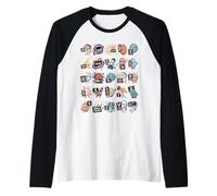 T-Shirt ABC Space Alphabet - Astronomy Learning Educational Maglia con Maniche Raglan