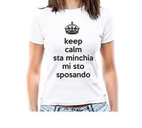 T-Shirt Addio al Nubilato Keep Calm Sta m… Mi STO sposando - Maglia Donna