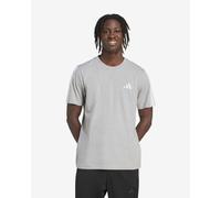 T-shirt adidas 3 bande manica corta grigia - L