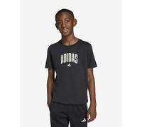 T-shirt adidas Collegiate Graphic manica corta nero bianco junior - 164