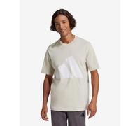 T-shirt adidas Essentials Big Logo manica corta beige bianco - S