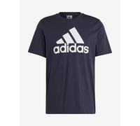 T-shirt adidas Essentials Big Logo manica corta blu marino bianco puro - XS