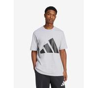 T-shirt adidas Essentials Big Logo manica corta grigio chiaro nero puro - M