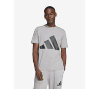 T-shirt adidas Essentials Big Logo manica corta grigio nero puro - M