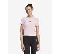 T-shirt adidas Essentials Slim Baby 3-Stripes manica corta rosa donna - L