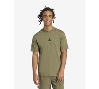 T-shirt adidas Essentials Small Logo Single Jersey manica corta verde kaki nero - M