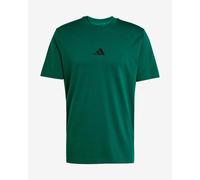 adidas Uomo Essentials Small Logo Single Jersey Tee, Collegiate Green/Black, XS