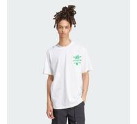 adidas Originals - T-shirt bianca con grafica di hamburger-Bianco XS