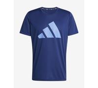 adidas Uomo Run It Stripes Tee, Dark Blue/Blue Fusion, L