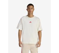 adidas performance - Stadium - T-shirt bianco sporco/puro rubino XL