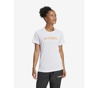 T-shirt adidas Terrex Multi Climacool Logo Tech manica corta bianco puro arancione donna - M