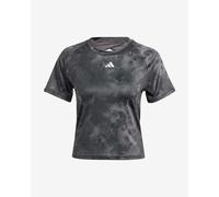 adidas Donna Train Essentials AOP Flower Tie-Dye Tee, Grey Five/Carbon, L