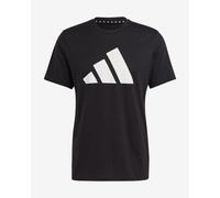 adidas Uomo Train Essentials Feelready Logo Training Tee, Black/White, XL