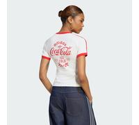 Adidas Originals Coca-cola 3 Stripes Short Sleeve T-shirt Bianco XL Donna